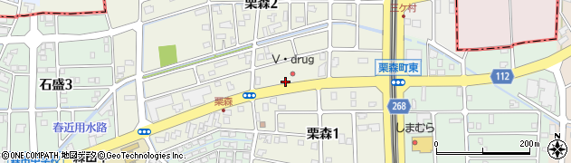 福井県福井市栗森周辺の地図
