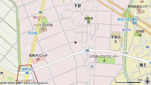 〒361-0037 埼玉県行田市下忍の地図