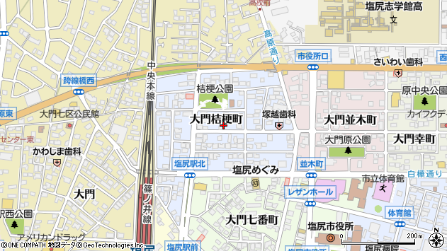 〒399-0745 長野県塩尻市大門桔梗町の地図