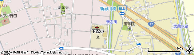 行田市立下忍小学校周辺の地図