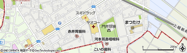 ヤオコー行田門井店周辺の地図