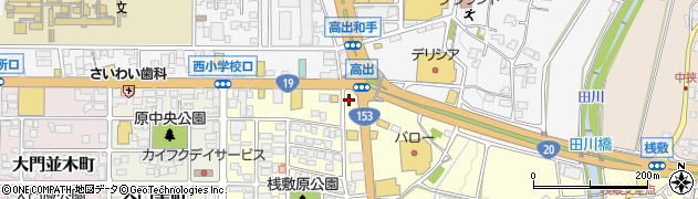 丸亀製麺塩尻店周辺の地図