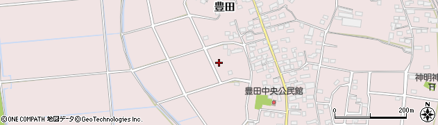 茨城県常総市豊田周辺の地図