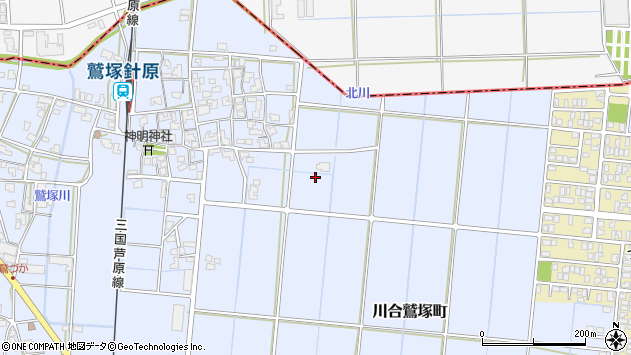 〒910-0102 福井県福井市川合鷲塚町の地図