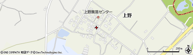 茨城県つくば市上野周辺の地図