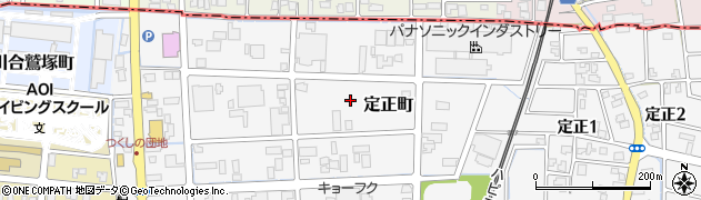 福井県福井市定正町周辺の地図