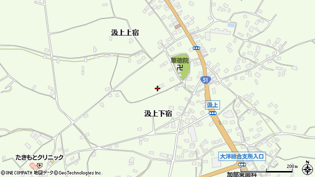 〒311-2103 茨城県鉾田市汲上の地図