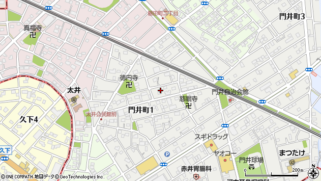 〒361-0044 埼玉県行田市門井町の地図