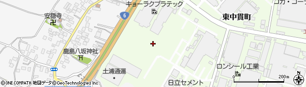 茨城県土浦市東中貫町周辺の地図