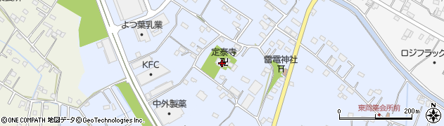 定泰寺　会館周辺の地図