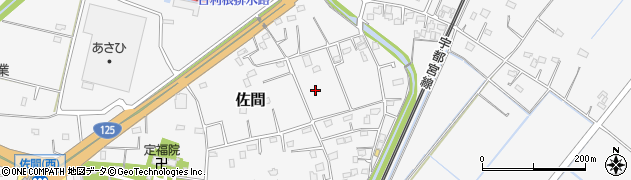 埼玉県久喜市佐間周辺の地図