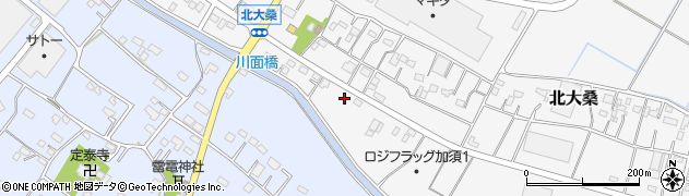 埼玉県加須市北大桑74周辺の地図