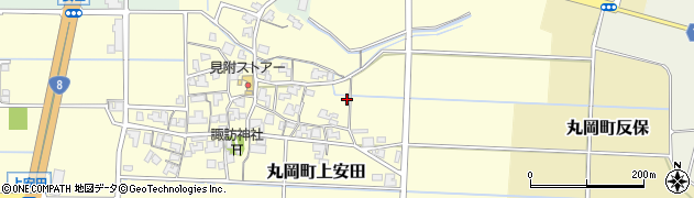 福井県坂井市丸岡町上安田周辺の地図