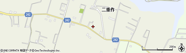 茨城県鉾田市二重作1505周辺の地図