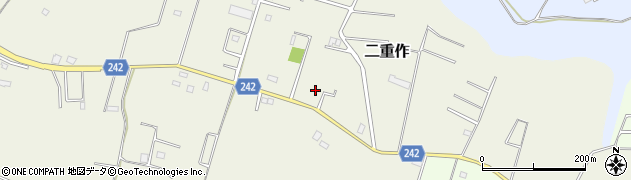 茨城県鉾田市二重作1506周辺の地図