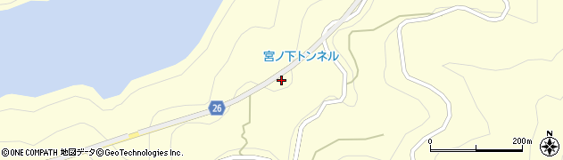 奈川木祖線周辺の地図