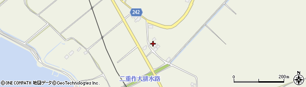 茨城県鉾田市二重作421周辺の地図