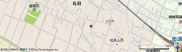 埼玉県加須市礼羽248周辺の地図