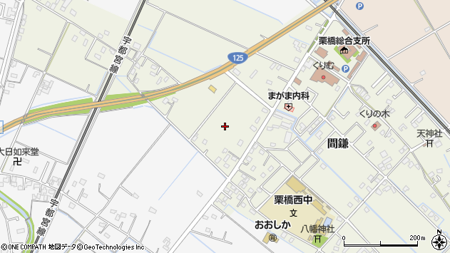 〒349-1123 埼玉県久喜市間鎌の地図