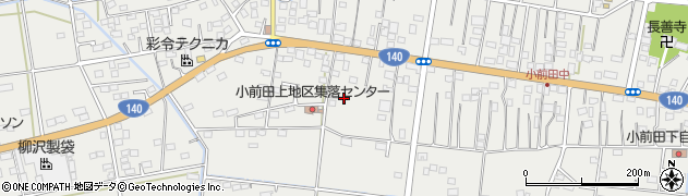 埼玉県深谷市小前田周辺の地図