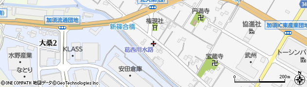 埼玉県加須市北大桑36周辺の地図