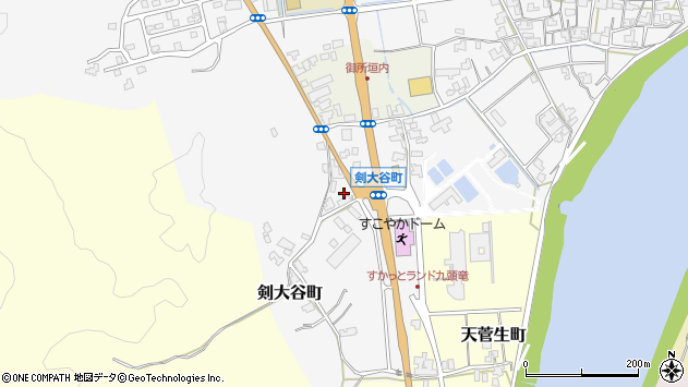 〒910-3114 福井県福井市剣大谷町の地図