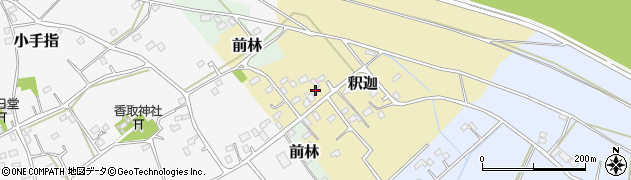 茨城県猿島郡五霞町釈迦周辺の地図