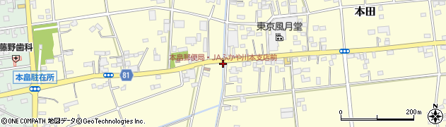 本畠郵便局・JAふかや﻿川本支店前周辺の地図