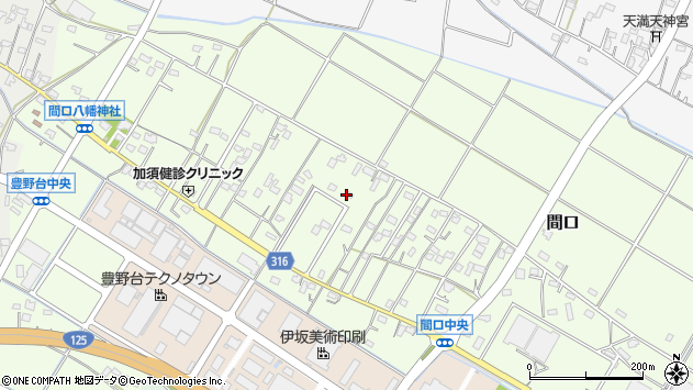 〒349-1145 埼玉県加須市間口の地図