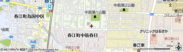福井県坂井市春江町中筋大手158周辺の地図