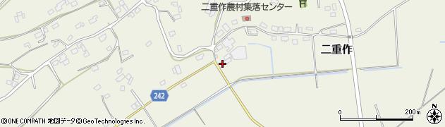 茨城県鉾田市二重作278周辺の地図