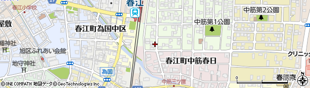 福井県坂井市春江町中筋大手106周辺の地図