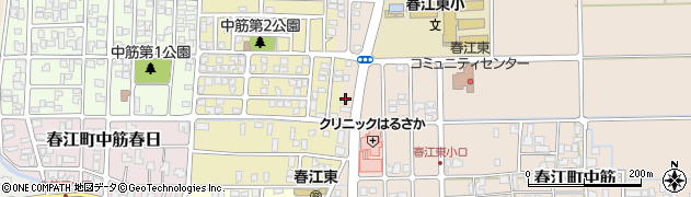 福井県坂井市春江町中筋22周辺の地図