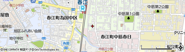 福井県坂井市春江町中筋大手105周辺の地図