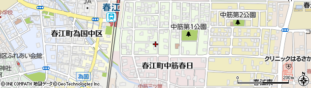 福井県坂井市春江町中筋大手116周辺の地図