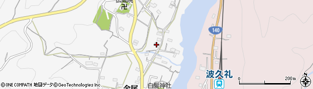 埼玉県大里郡寄居町金尾203周辺の地図