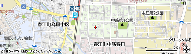 福井県坂井市春江町中筋大手124周辺の地図