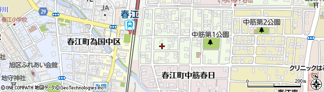福井県坂井市春江町中筋大手123周辺の地図