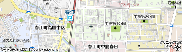 福井県坂井市春江町中筋大手128周辺の地図