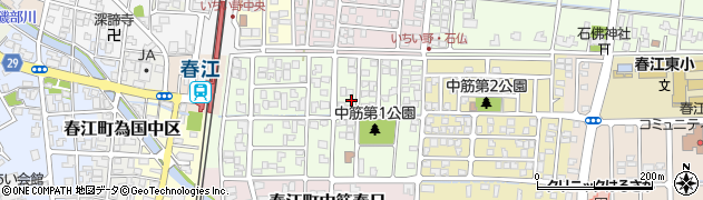 福井県坂井市春江町中筋大手39周辺の地図