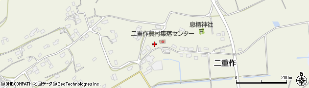 茨城県鉾田市二重作956周辺の地図