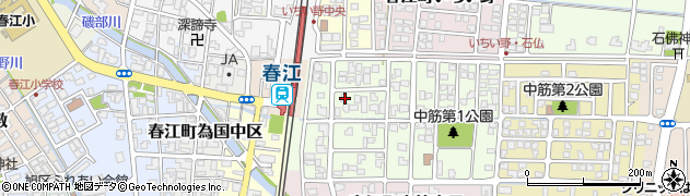 福井県坂井市春江町中筋大手72周辺の地図