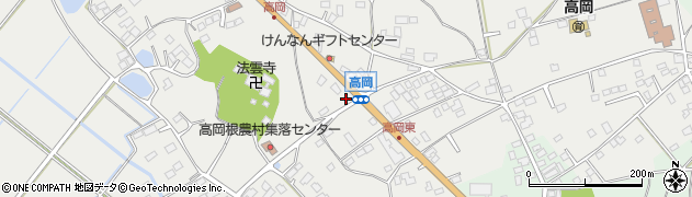 茨城県土浦市高岡周辺の地図
