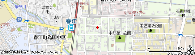 福井県坂井市春江町中筋大手69周辺の地図