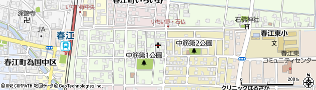 福井県坂井市春江町中筋大手9周辺の地図