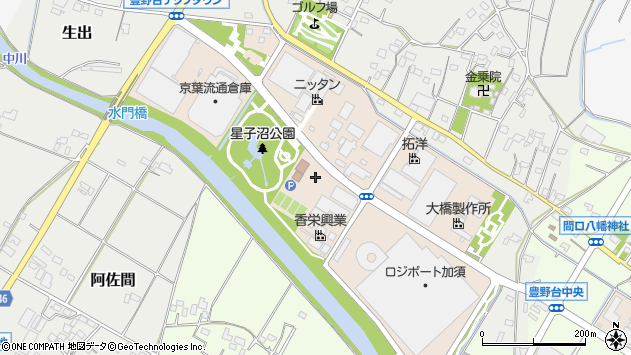 〒349-1148 埼玉県加須市豊野台の地図