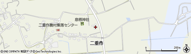 茨城県鉾田市二重作1020周辺の地図