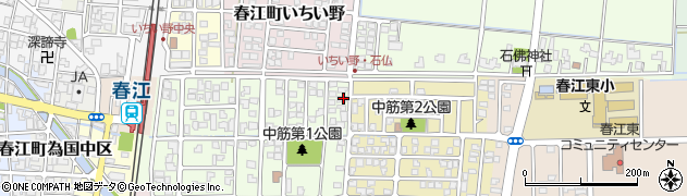 福井県坂井市春江町中筋大手2周辺の地図