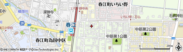 福井県坂井市春江町中筋大手64周辺の地図