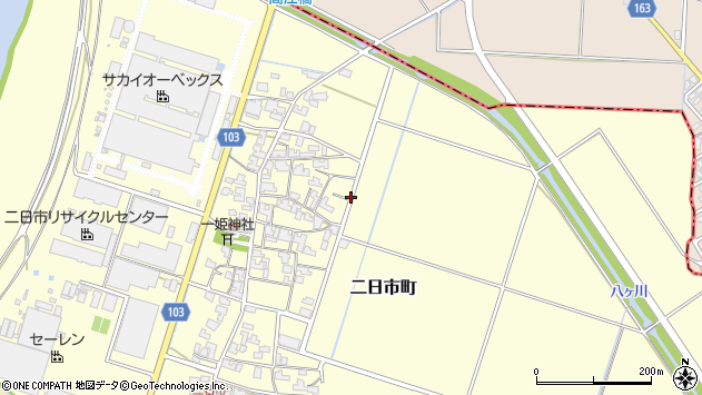 〒910-0109 福井県福井市二日市町の地図